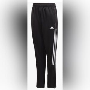 adidas Kid's Tiro 21 Track Pants black/white 3 stripe soccer athletic pants